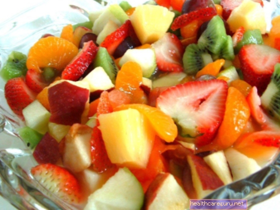 Viegli augļu salāti svara zaudēšanai