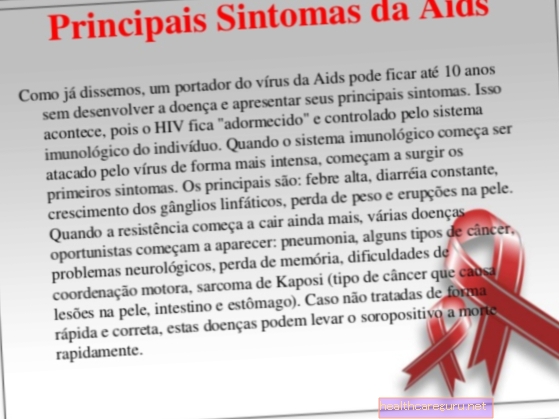 תסמינים עיקריים של איידס